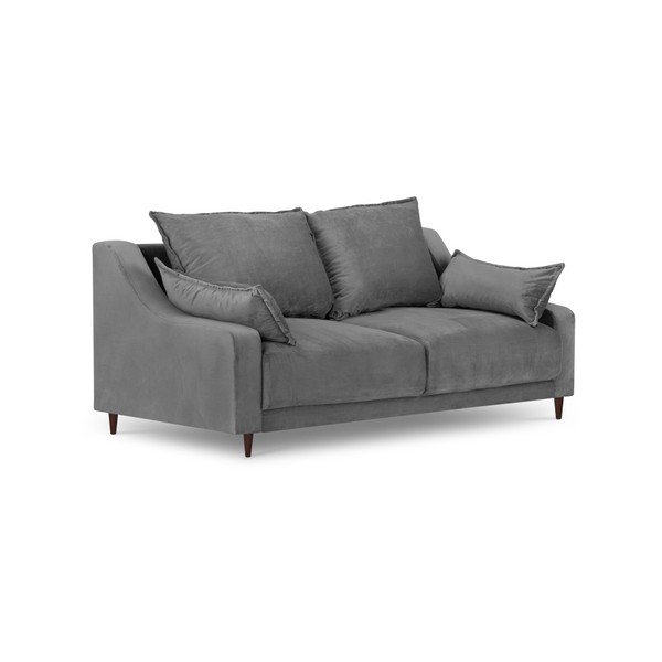 Divano in velluto grigio Freesia, 150 cm - Mazzini Sofas-image-2
