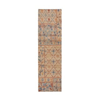 Passatoia di colore naturale in misto iuta tessuta a mano 60x230 cm Taylor Patchwork – Flair Rugs