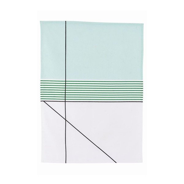 Kuchyňská utěrka Geometry Blue, 50x70 cm