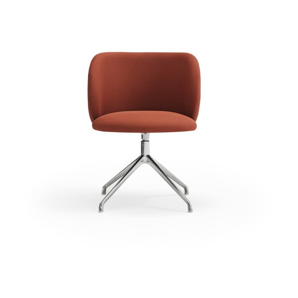 Sedia da pranzo color mattone in imbottito Mogi – Teulat-image-1