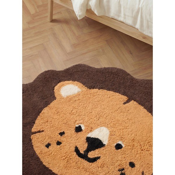 Tappeto per bambini arancione/marrone in cotone lavabile/tessuto a mano 112x120 cm Snuggle Lea – Hanse Home-image-2