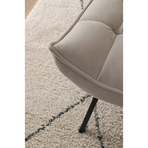 Poltrona beige con rivestimento in velluto Legend – Ellos Home-image-2