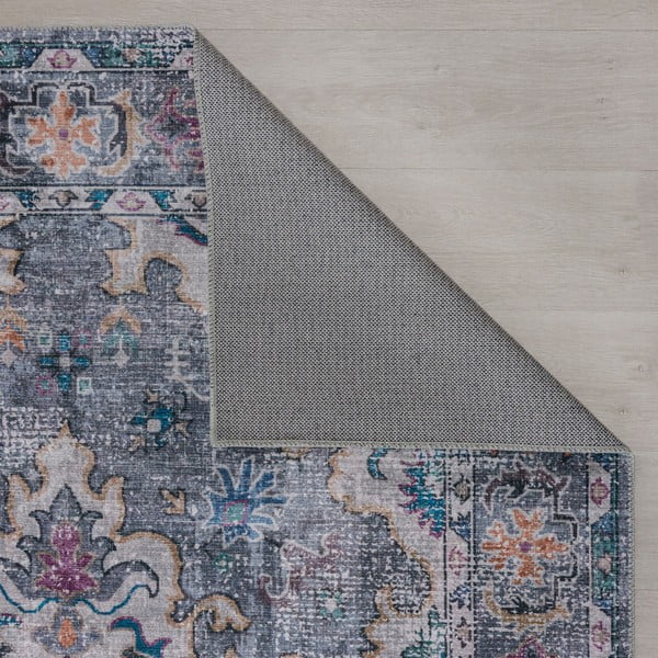 Tappeto lavabile blu/grigio 160x230 cm FOLD Millie - Flair Rugs-image-4