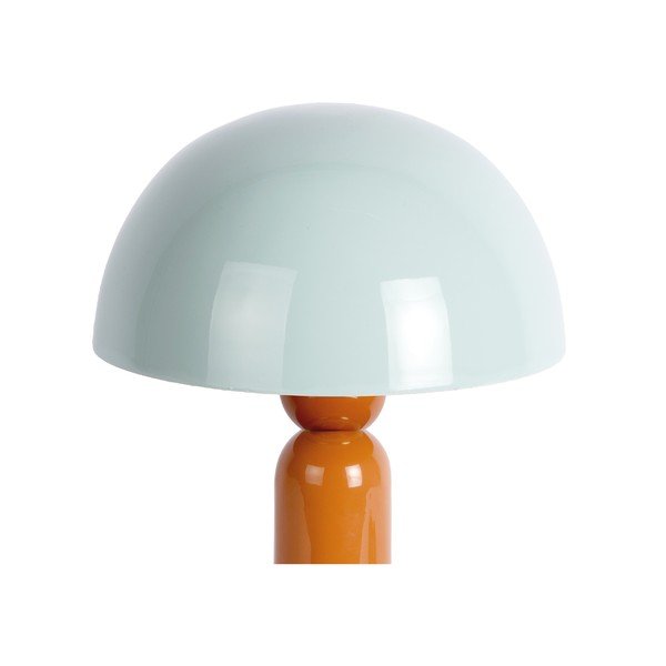 Lampada da tavolo arancione/blu polveroso in metallo (altezza totale 30 cm) Firenze round – Leitmotiv-image-1
