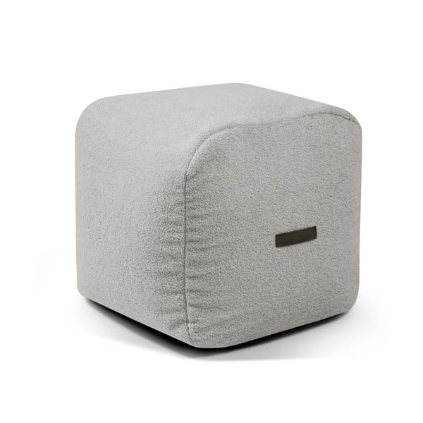 Puof a sacco grigio chiaro con rivestimento in bouclé Plus 50 Lounge – SLOWDOWN