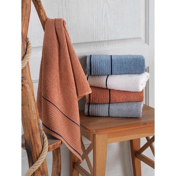 Asciugamani in cotone in set da 4 40x70 cm - Mila Home-image-2