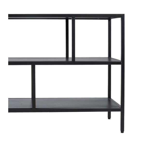 Tavolo TV in acciaio nero 120x55 cm - Ixia-image-3