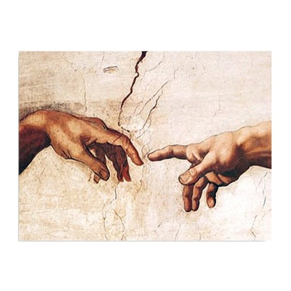 Riproduzione murale su tela Michelangelo, 40 x 30 cm Michelangelo Buonarroti - Wallity