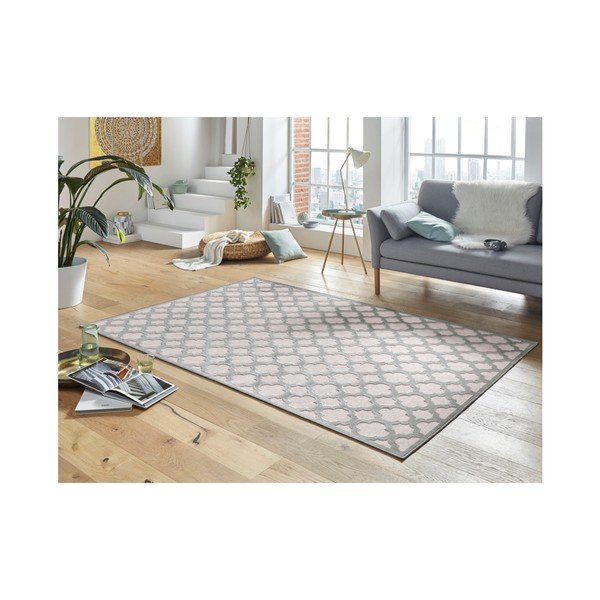 Tappeto in viscosa grigio, 160 x 230 cm Bryon - Mint Rugs-image-1