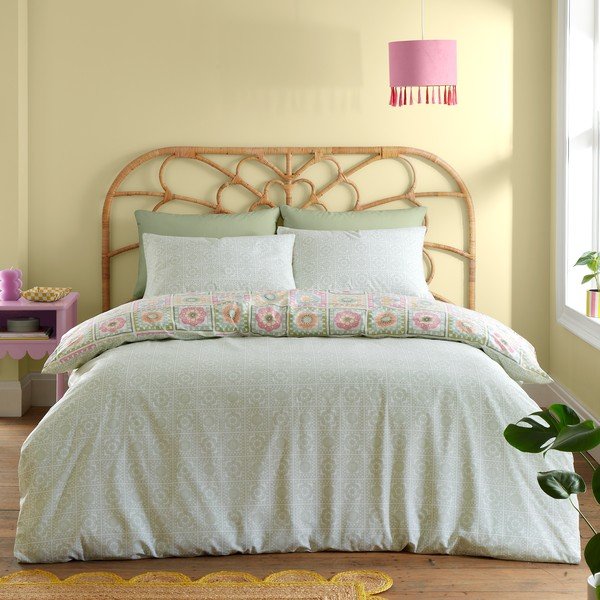 Biancheria per letto matrimoniale 200x200 cm Crochet Print - Catherine Lansfield-image-1