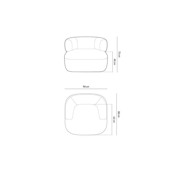 Poltrona beige in tessuto bouclé Jenny - Micadoni Home-image-4