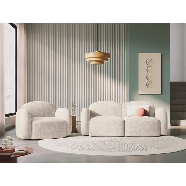 Divano beige 194 cm Blair - Micadoni Home-image-1