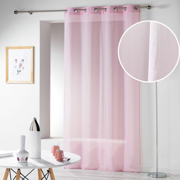 Tenda sottile rosa 140x280 cm Telma – douceur d'intérieur-image-4