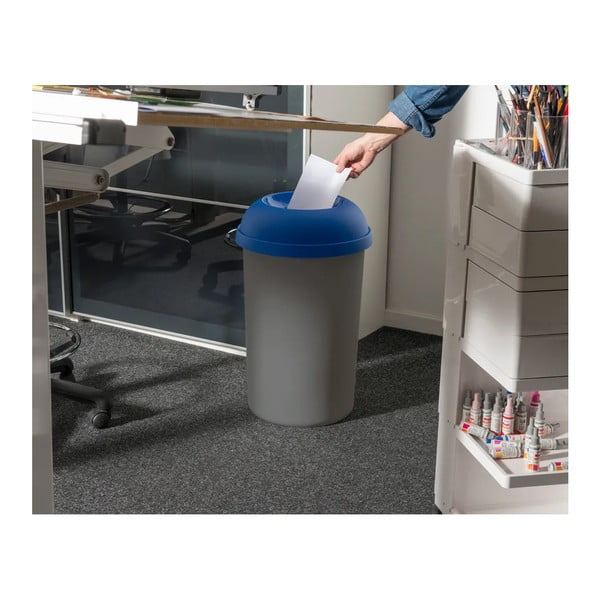 Coperchio per pattumiera in plastica blu per raccolta differenziata – Addis-image-1