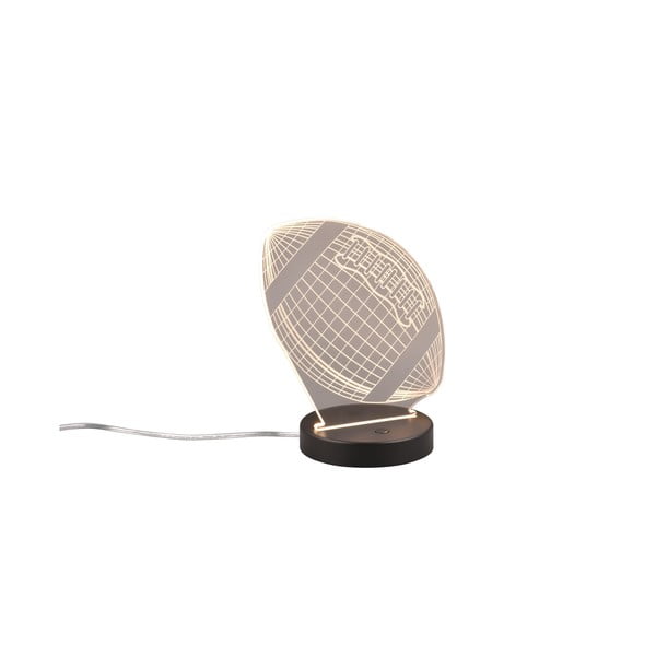 Lampada da tavolo a LED nera (altezza 21,5 cm) Football - Trio