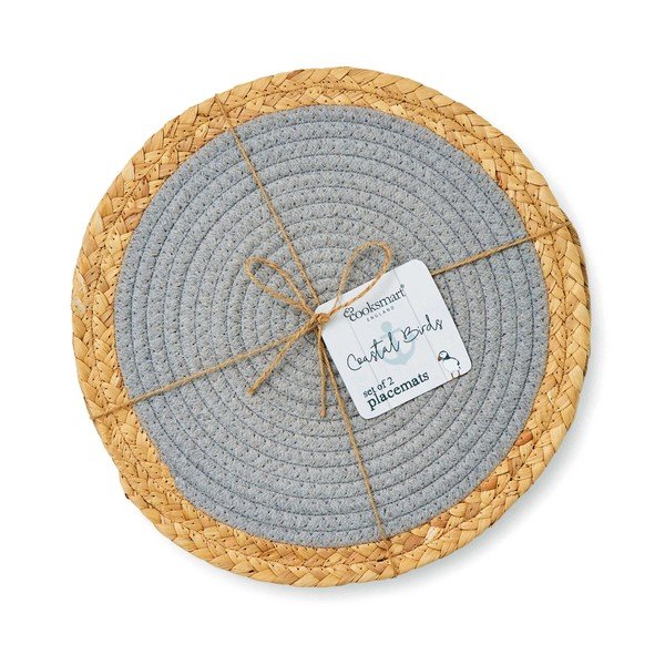 Tovagliette in set in erba marina 2 pz ø 30 cm Costal Birds – Cooksmart ®