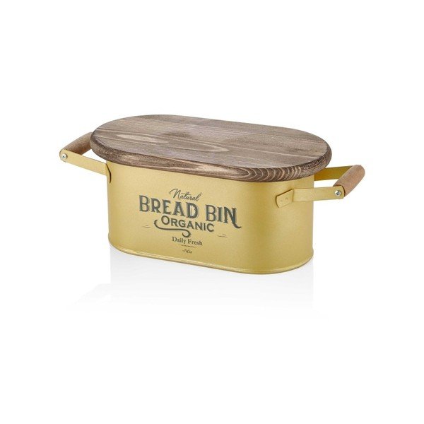 Dóza na chléb ve zlaté barvě The Mia Bread, délka 41 cm