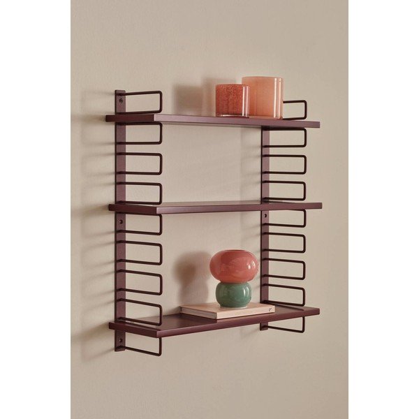 Mensola rossa in metallo con ripiani multipli 54 cm Iseo – Ellos Home-image-1