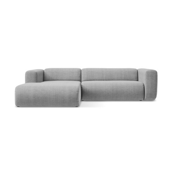 Divano angolare grigio chiaro (con penisola a sinistra/con chaise lounge) Ekahi – Makamii