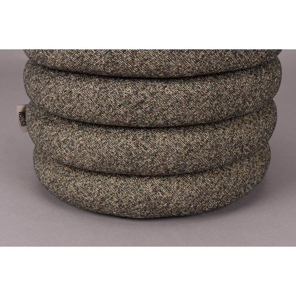 Poggiapiedi marrone con rivestimento in bouclé Fern – Dutchbone-image-3