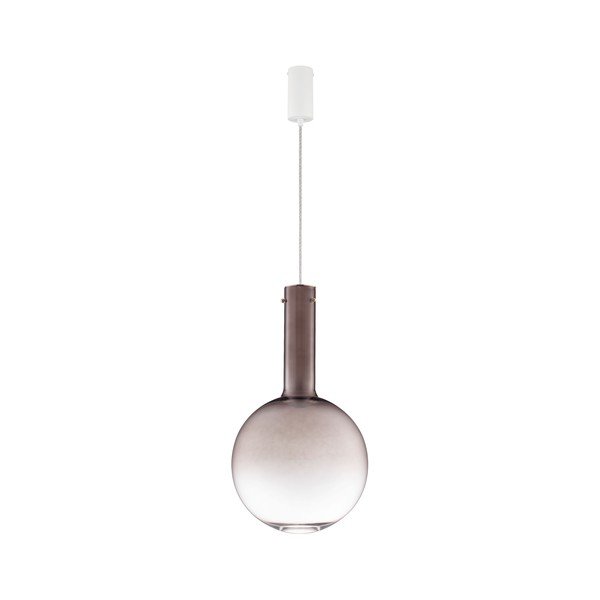 Lampadario LED marrone in vetro con intensità regolabile ø 30 cm Nostos – Nova Luce