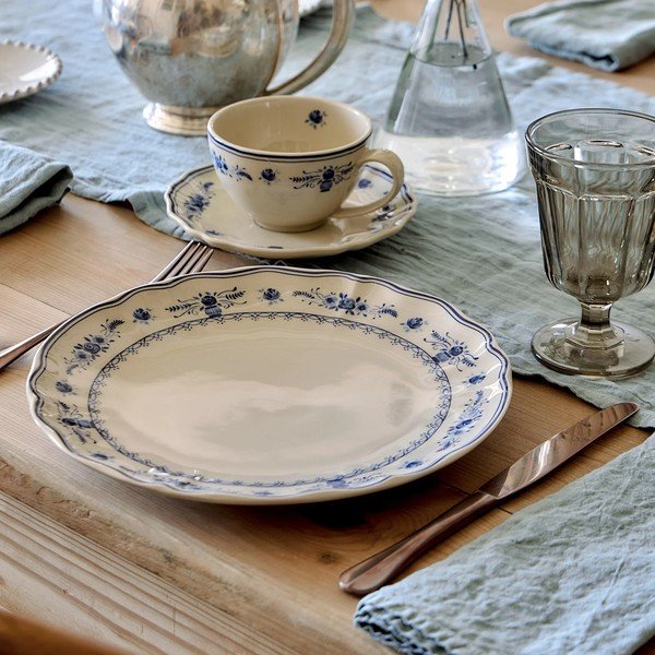 Piatto blu/beige in gres ø 27 cm Vila – Costa Nova-image-1