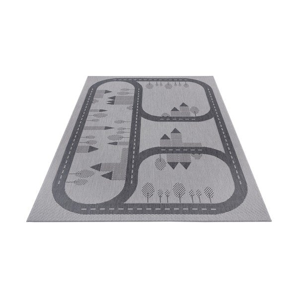 Tappeto grigio per bambini Roads, 120 x 170 cm - Ragami-image-2