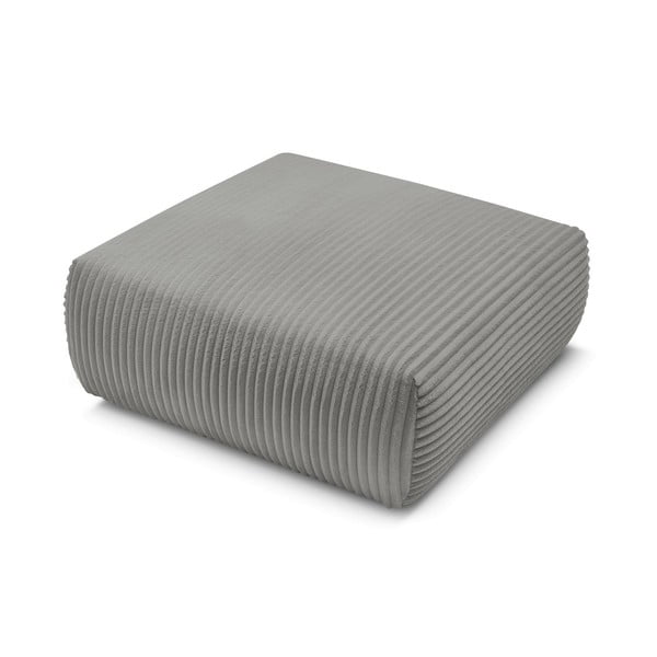 Poggiapiedi in grigio scuro con rivestimento in velluto a coste Lucien – Bobochic Paris-image-4