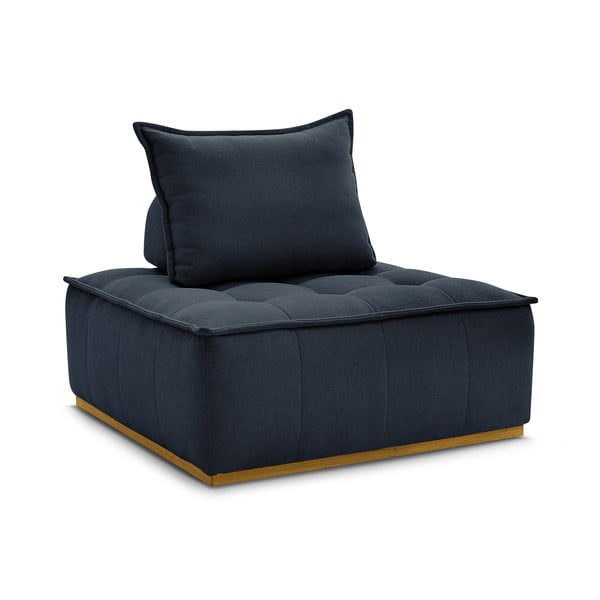 Poltrona blu scuro con rivestimento in ciniglia Elisa – Bobochic Paris