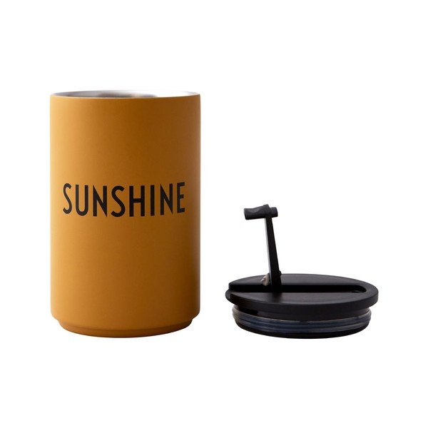 Tazza da viaggio Mustard , 350 ml Sunshine - Design Letters-image-2