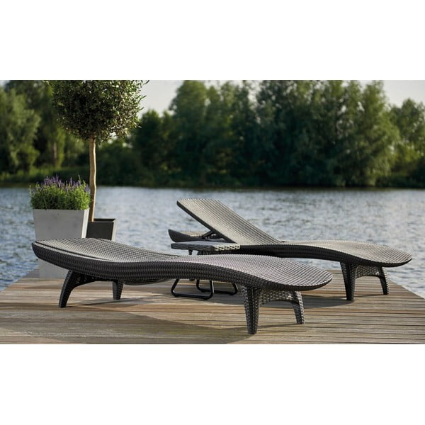 Set beige di sedie e tavolo da giardino in rattan artificiale Pacific - Keter-image-1