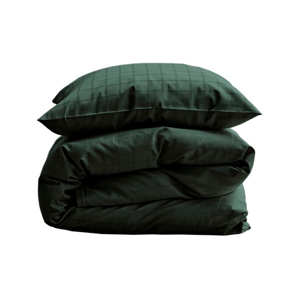 Biancheria da letto singola damascata verde scuro 140x200 cm Clear - Södahl