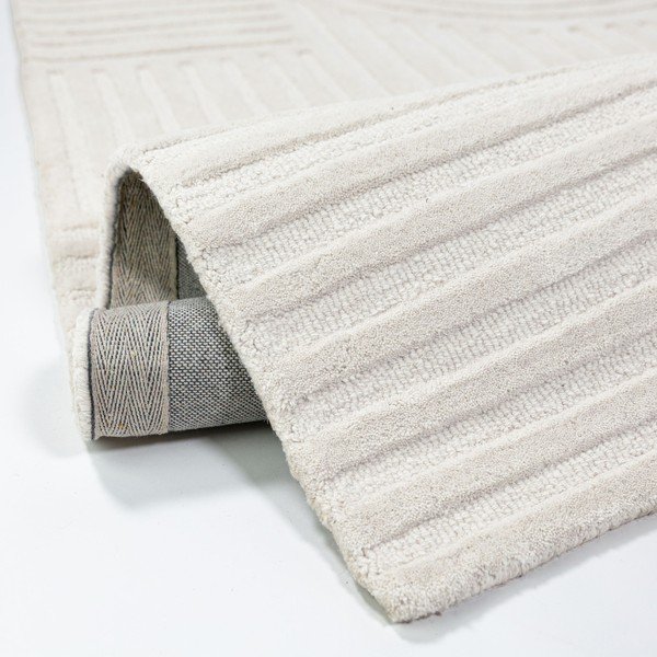 Tappeto avorio in lana tessuto a mano 200x290 cm Zen Garden – Flair Rugs-image-3