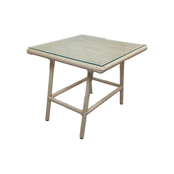 Set da giardino in rattan artificiale beige per 2 persone Shangai 2 - Floriane Garden-image-1