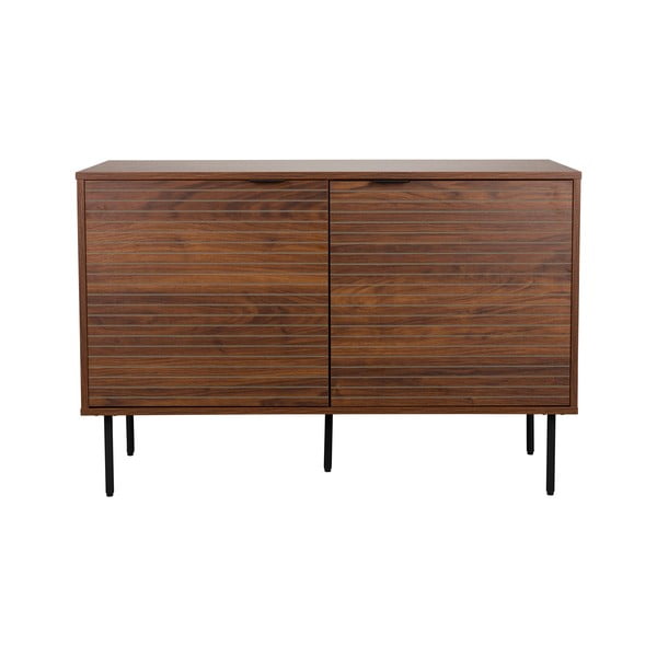 Cassettiera marrone con effetto noce 110x74x40 cm Stripes – White Label