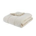 Copriletto trapuntato crema in micro felpa per letto matrimoniale 200x220 cm Cosy Cord - Catherine Lansfield