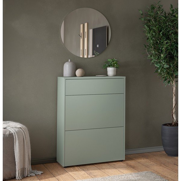 Armadietto verde polveroso opaco 70x99x34 cm Binetto – Germania-image-1