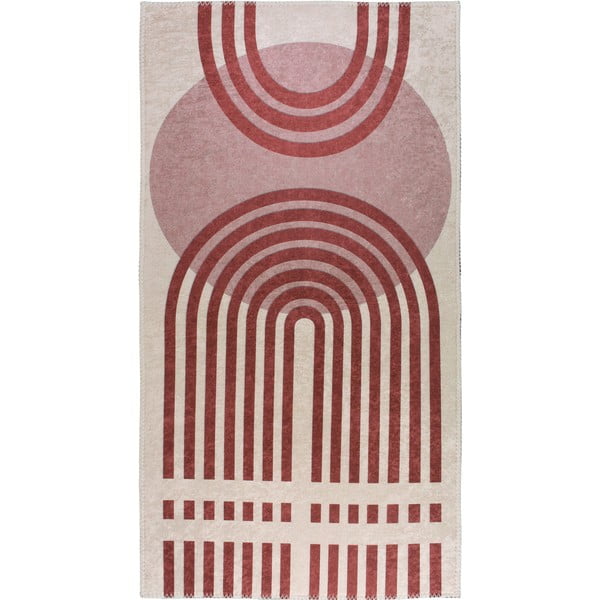 Tappeto lavabile rosso/bianco 50x80 cm - Vitaus