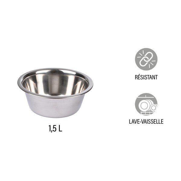 Ciotola per cani in acciaio inox ø 21 cm - Love Story-image-1