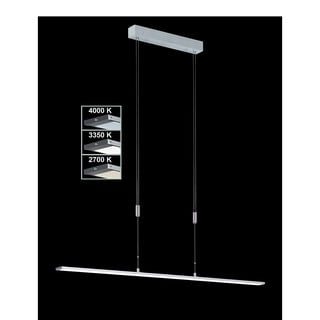 Lampadario con intensità regolabile argentato in metallo Metz – Fischer & Honsel