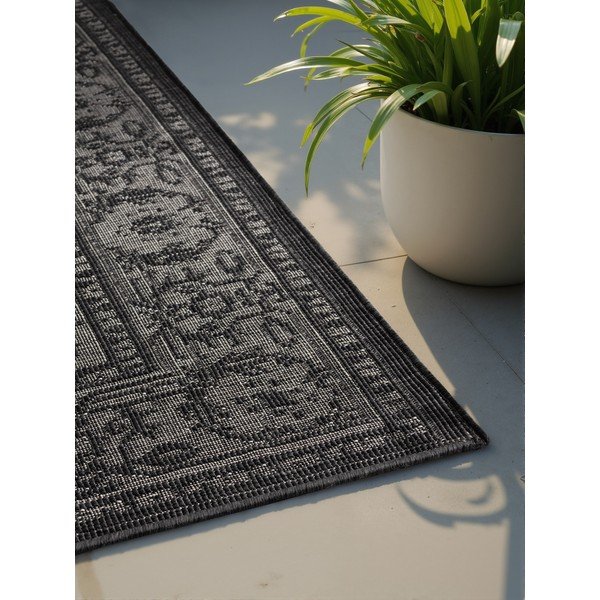 Tappeto da interno/esterno bianco e nero 200x290 cm Duet Kona – NORTHRUGS-image-3
