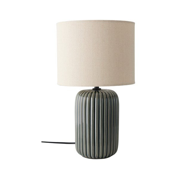 Lampada da tavolo grigia/beige in tessuto (altezza totale 36 cm) Mizu – Ellos Home