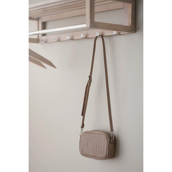 Attaccapanni in legno di quercia laccato opaco con ripiano e 6 ganci Confetti - Rowico-image-4