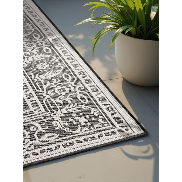 Tappeto da interno/esterno bianco e nero 200x290 cm Duet Kona – NORTHRUGS-image-4