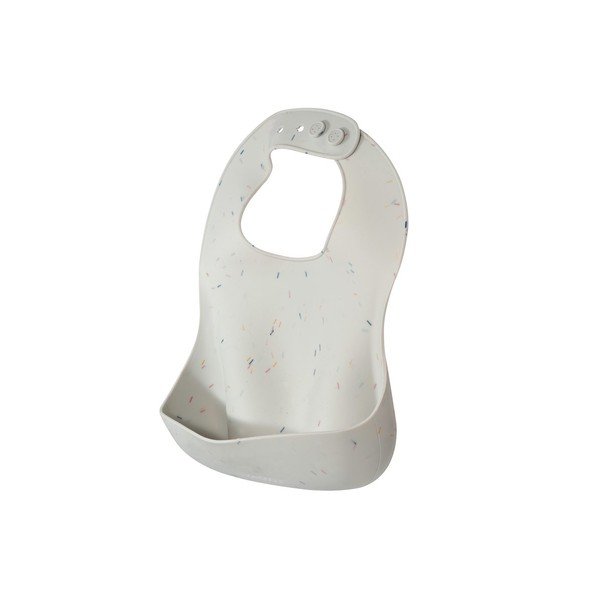 Bavaglino in silicone bianco con tasca Bavaglino Confetti - Kindsgut-image-2