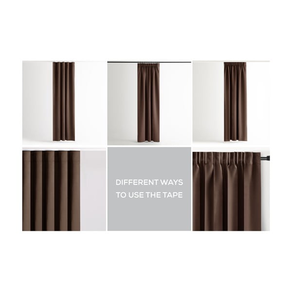 Tenda parzialmente oscurante marrone 140x245 cm Kierra – Restilo-image-4