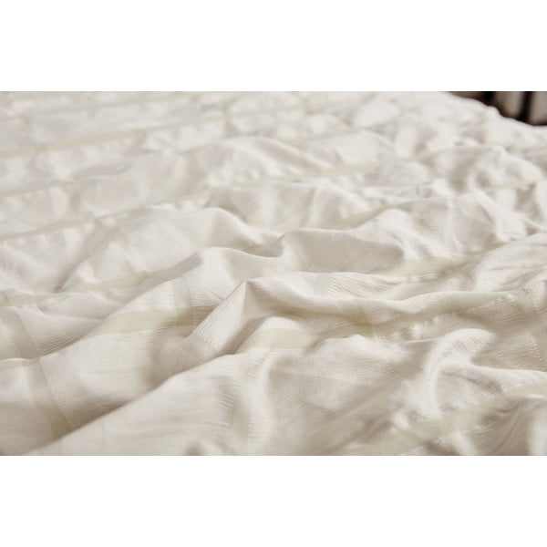 Biancheria da letto beige in crêpe per letto singolo 140x200 cm Naomi – My House-image-3