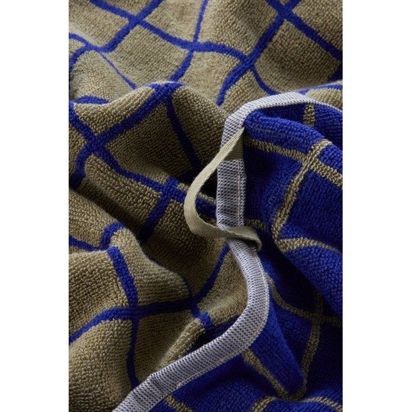 Asciugamano verde/blu in cotone 90x150 cm Grid – Jotex-image-3