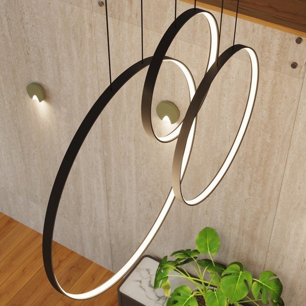 Lampadario LED nero in alluminio RIO – Thoro-image-4