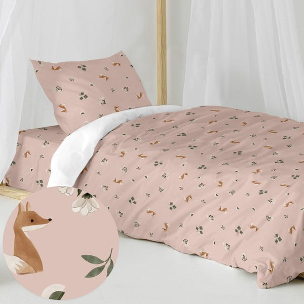 Biancheria da letto per bambini in cotone per letto singolo 140x200 cm Fox forest - Happy Friday